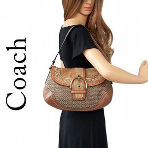 Coach Boho Studded Mixed Materials Hobo Bag